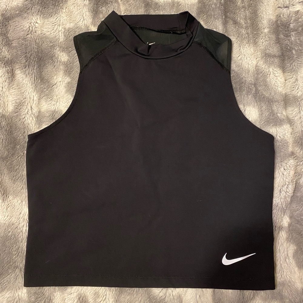 nike crop sheer back tank